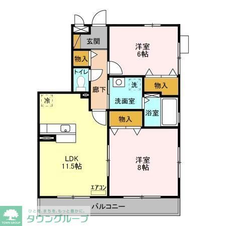 アルファタウン天王台の間取り写真