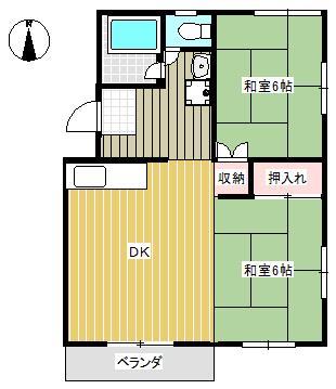 コーポ城前の間取り