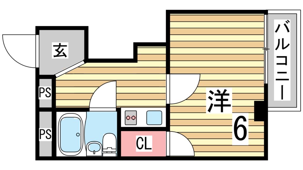 神戸市垂水区清水通のマンションの間取り