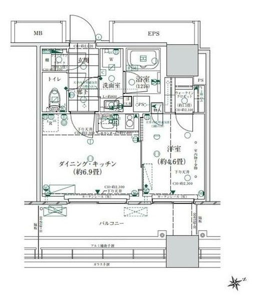 ローレルタワー ルネ浜松町の間取り