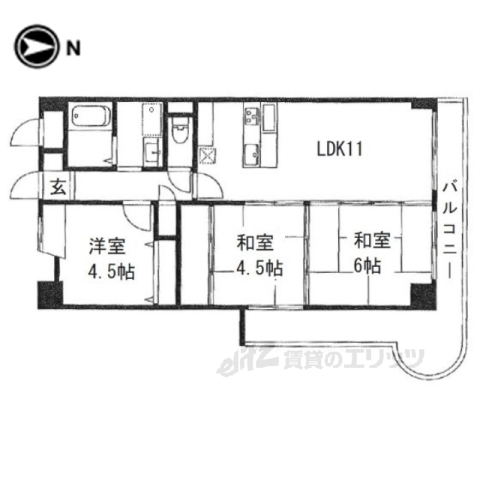 枚方パークハイツの間取り