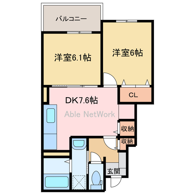 クレメントＡ・Ｂの間取り