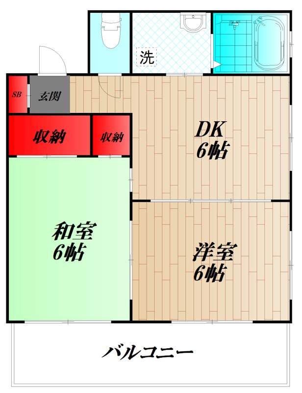 大田区久が原のマンションの間取り