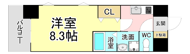 北九州市小倉北区室町のマンションの間取り