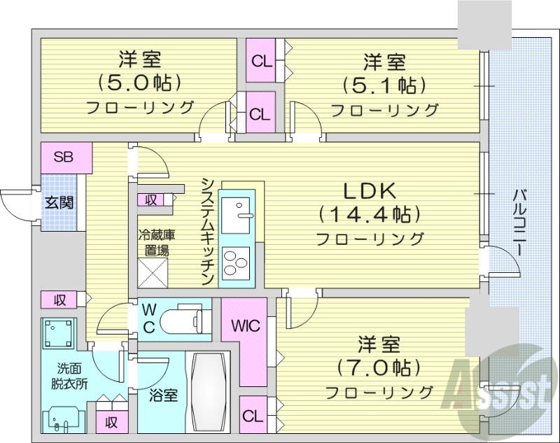 ONE札幌ステーションタワーの間取り