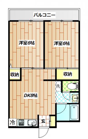 上の山ハイツ壱番館の間取り