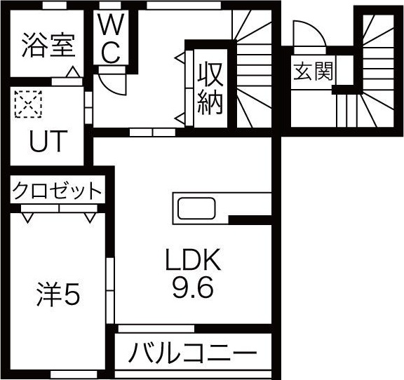 北上市常盤台１丁目築8年の間取り