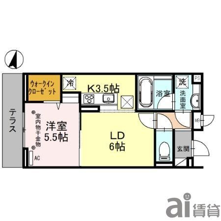 ONARIGOTEN-Dの間取り