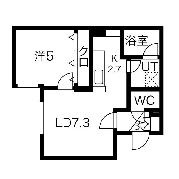 フロントロー栄町の間取り