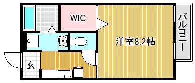 高島市新旭町北畑のアパートの間取り