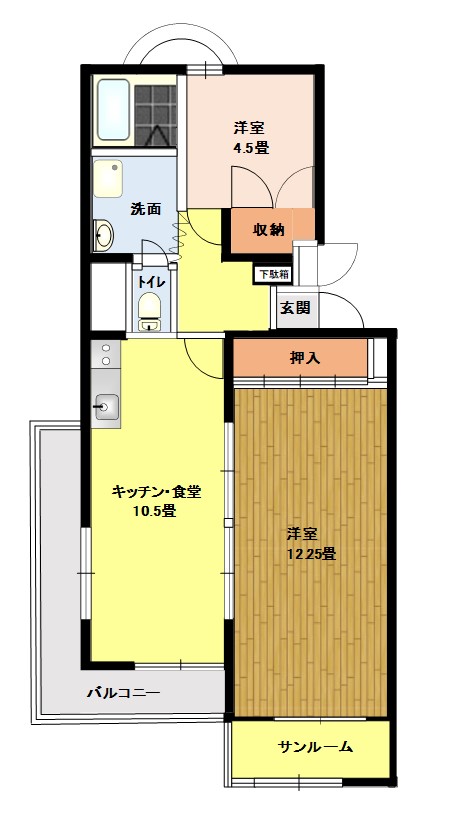 コーポ北陸の間取り