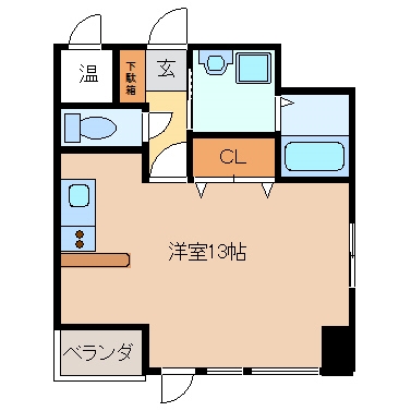 津市東丸之内のマンションの間取り