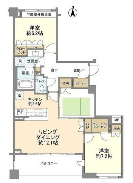 【横浜市西区老松町のマンションの間取り】