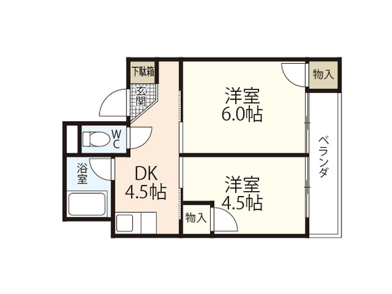 広島市中区十日市町のマンションの間取り