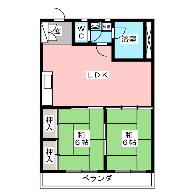 尾花第２ビルフラワーマンションの間取り