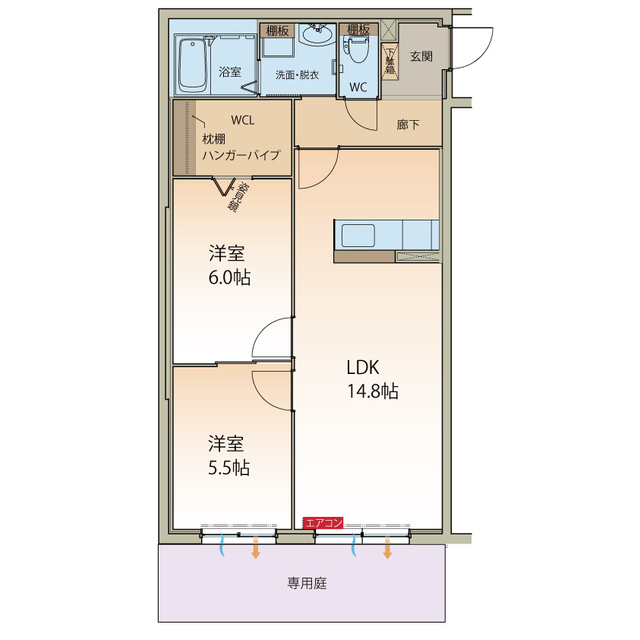 リアンジュ伏見の間取り