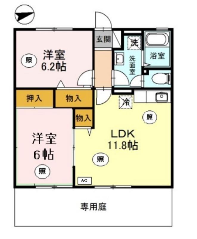 姫路市網干区垣内西町のアパートの間取り