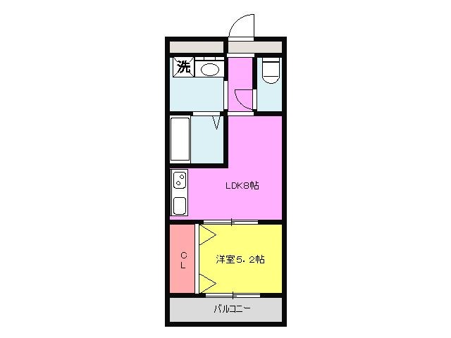 堺市堺区竜神橋町のマンションの間取り