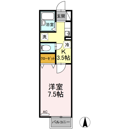 クレール竹原の間取り