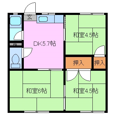 コリーヌ阿倉川の間取り