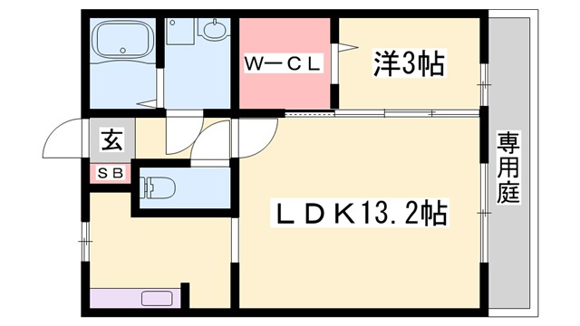 エクセル英賀保八十八　A棟の間取り