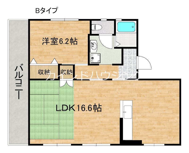 佐野湊団地２号棟の間取り