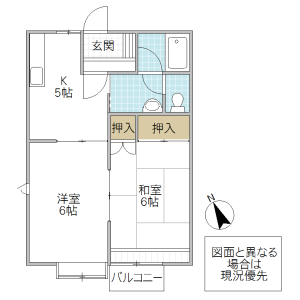 山木ハイツ　Aの間取り