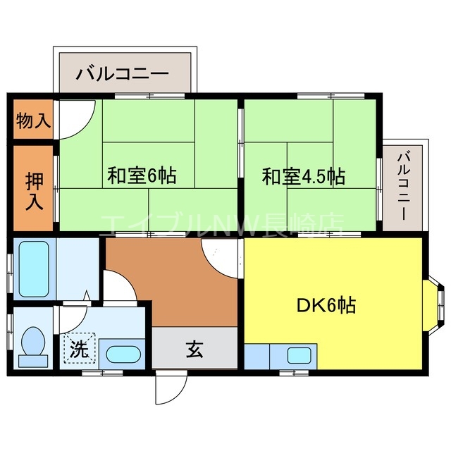 ハイツ朋の間取り