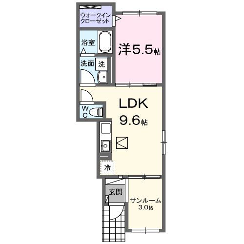 印西市大森のアパートの間取り