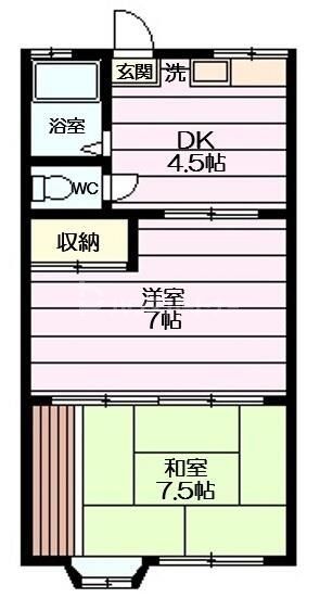 さいたま市見沼区大字東門前のアパートの間取り