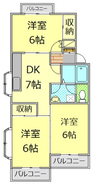 ロイヤルパレス深良の間取り