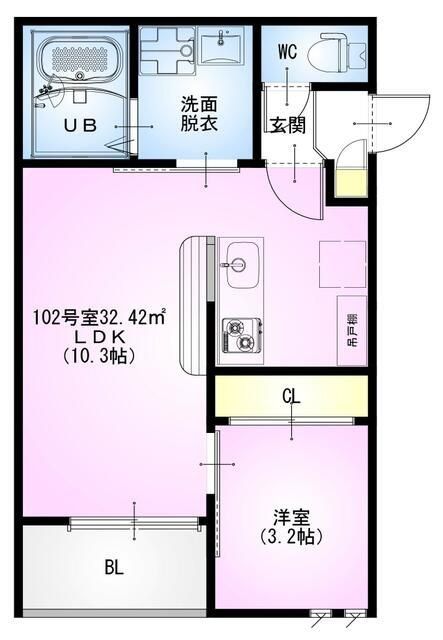 さいたま市北区土呂町のアパートの間取り