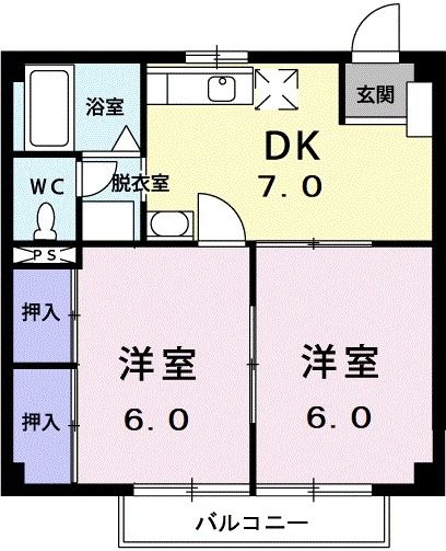 豊川市八幡町のアパートの間取り