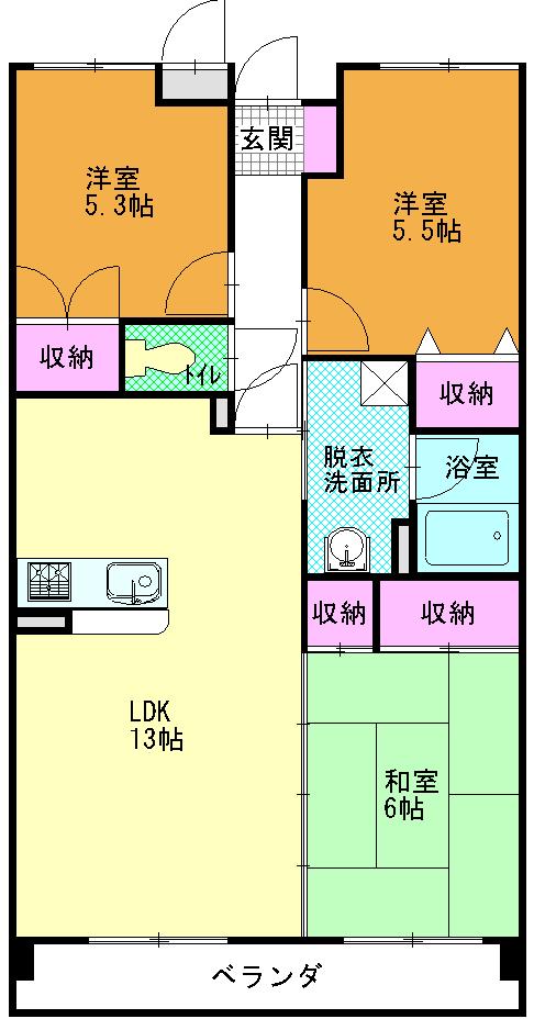 サンライズ太田の間取り