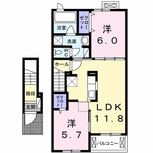 クオーレ優IIの間取り