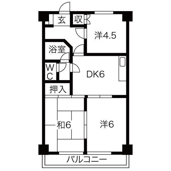 中根ハイツの間取り