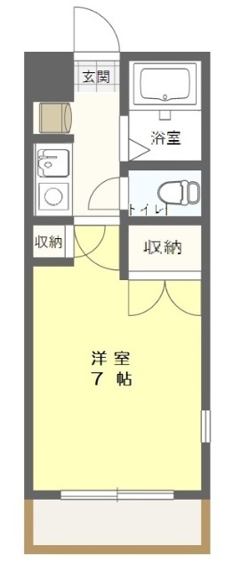 郡山市安積町長久保のマンションの間取り