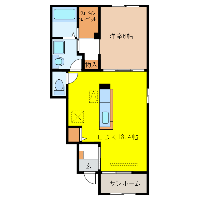 関市南天神のアパートの間取り