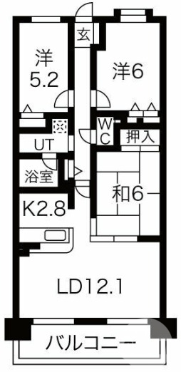 堺市堺区山本町のマンションの間取り