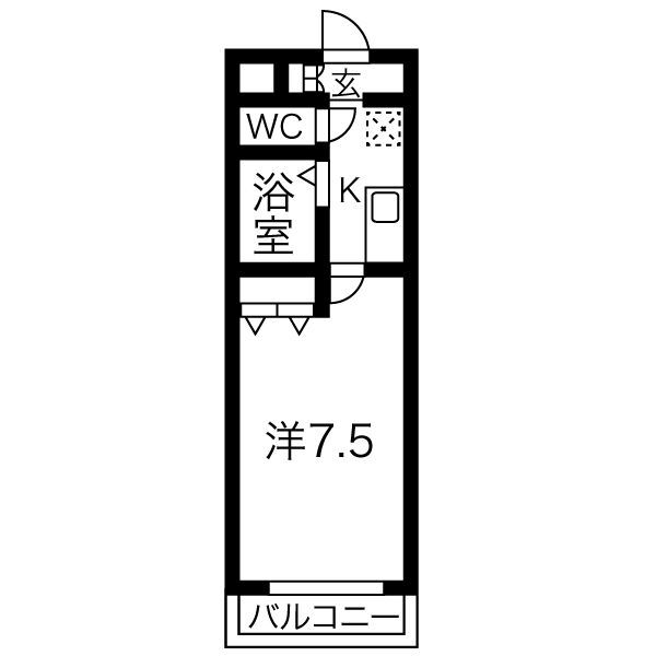 岡崎市伊賀新町のマンションの間取り