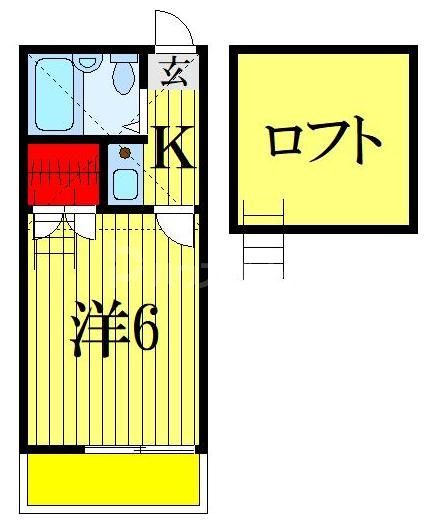 船橋市駿河台のアパートの間取り