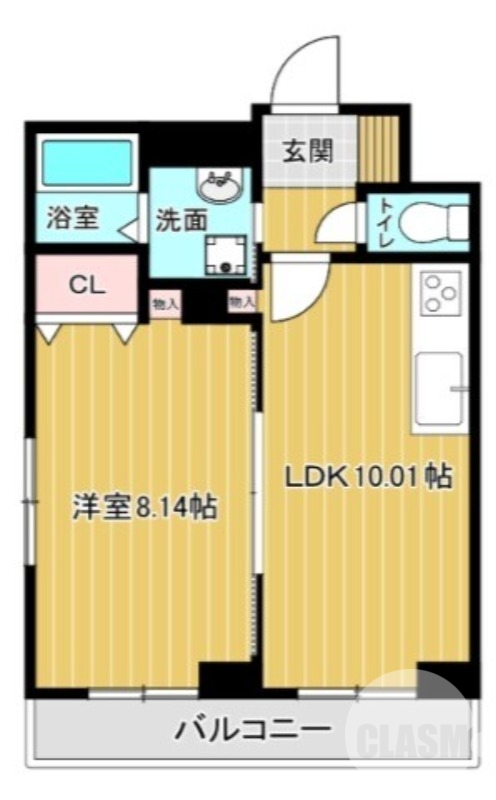 堺市東区白鷺町のマンションの間取り