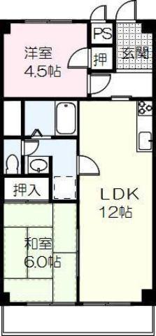 豊橋市牟呂町のマンションの間取り