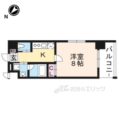 城陽市寺田のマンションの間取り