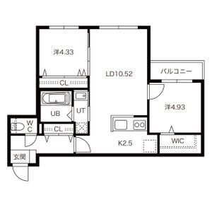 札幌市白石区本通のマンションの間取り