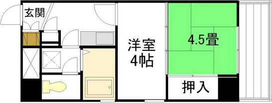 広島市中区本川町のマンションの間取り