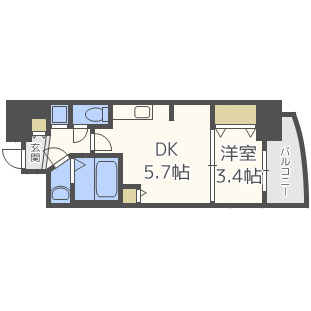 ラシュレエグゼ夕陽丘の間取り