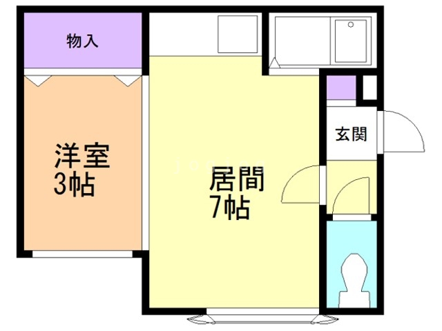 札幌市南区澄川五条のアパートの間取り