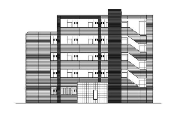 建物外観　完成模型図
