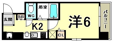 プレサンス三宮東アルバーナの間取り写真